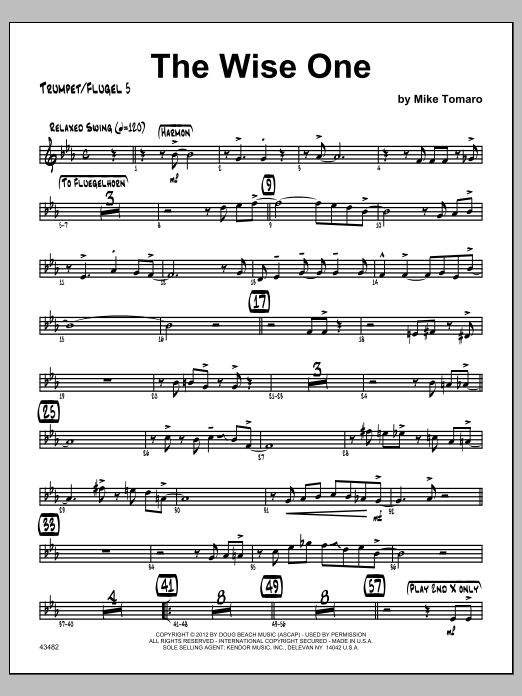 Download Tomaro Wise One, The - Trumpet 5 Sheet Music