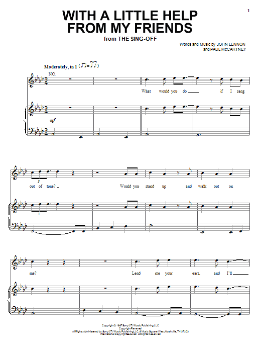 Download The Beatles With A Little Help From My Friends Sheet Music