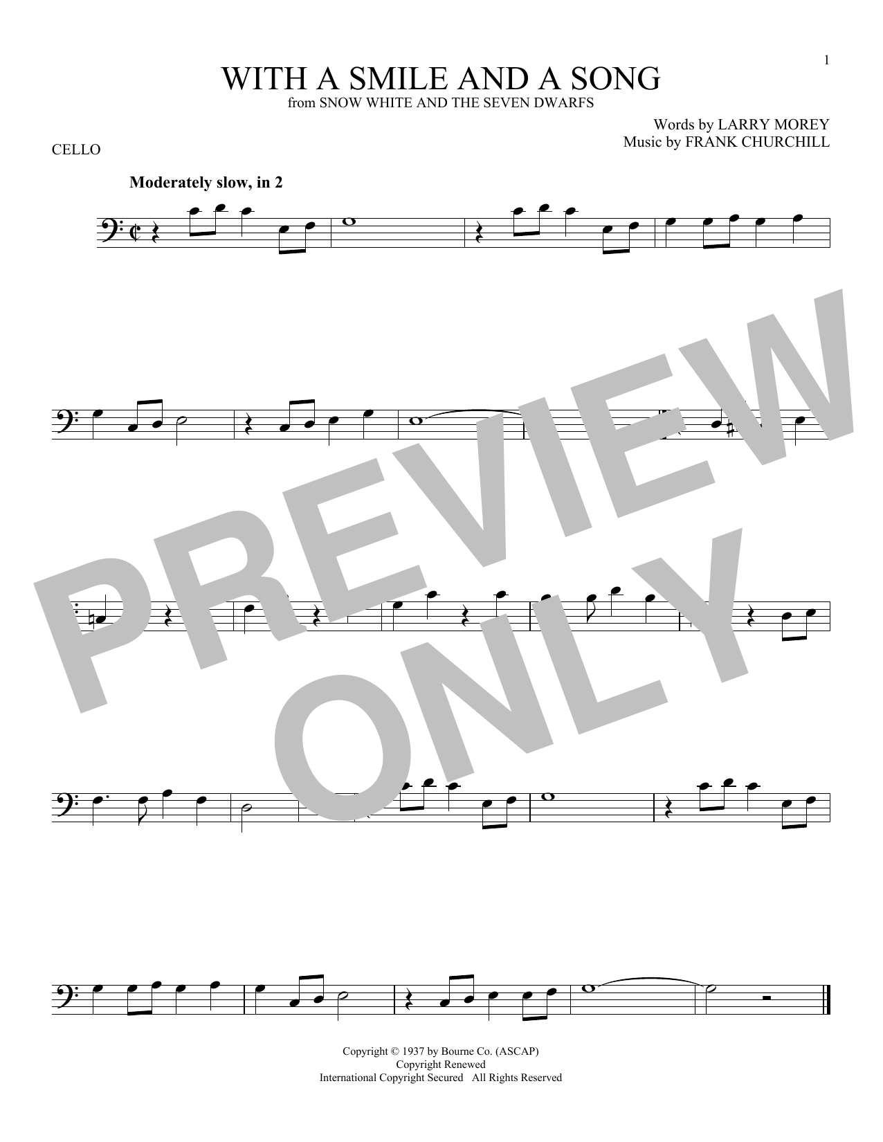 Download Frank Churchill With A Smile And A Song Sheet Music