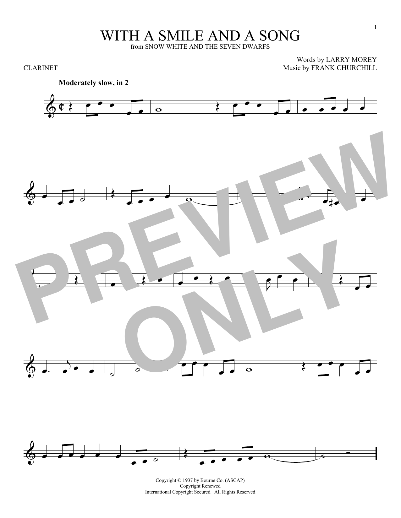 Download Larry Morey With A Smile And A Song Sheet Music