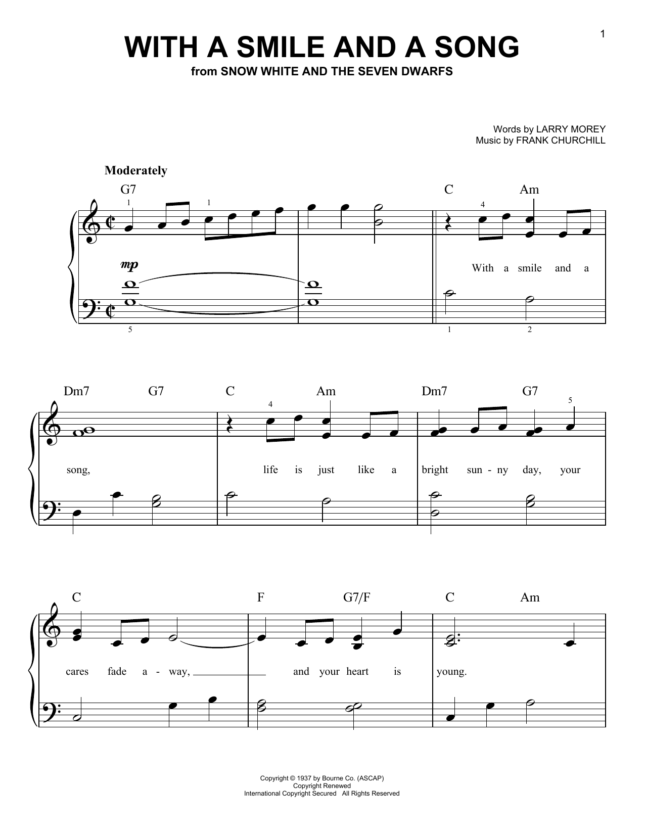 Download Larry Morey With A Smile And A Song Sheet Music