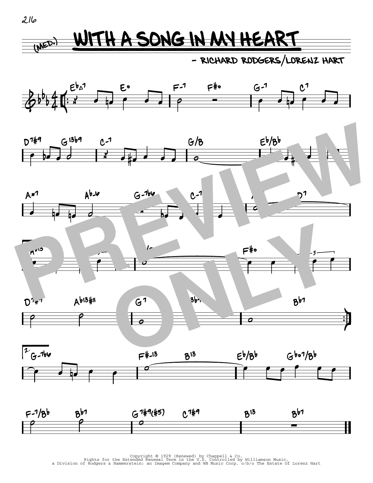 Download Rodgers & Hart With A Song In My Heart (arr. David Haz Sheet Music