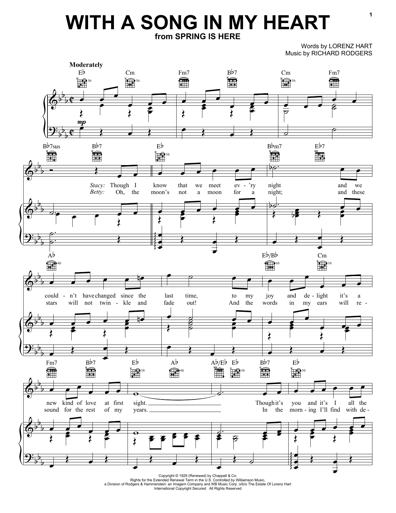 Download Rodgers & Hart With A Song In My Heart Sheet Music