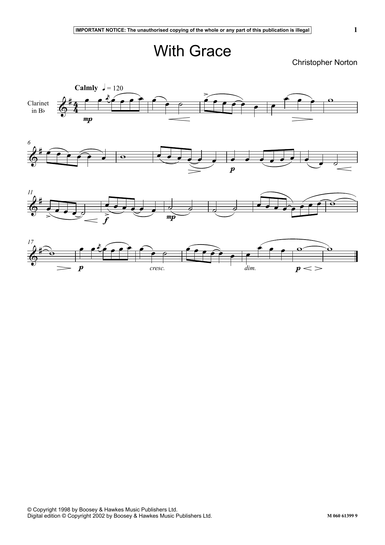 Download Christopher Norton With Grace Sheet Music