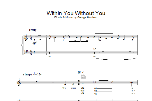 The Beatles Within You Without You sheet music notes printable PDF score