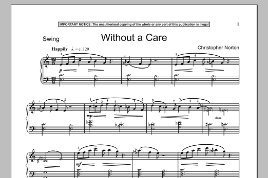 Download Christopher Norton Without A Care Sheet Music