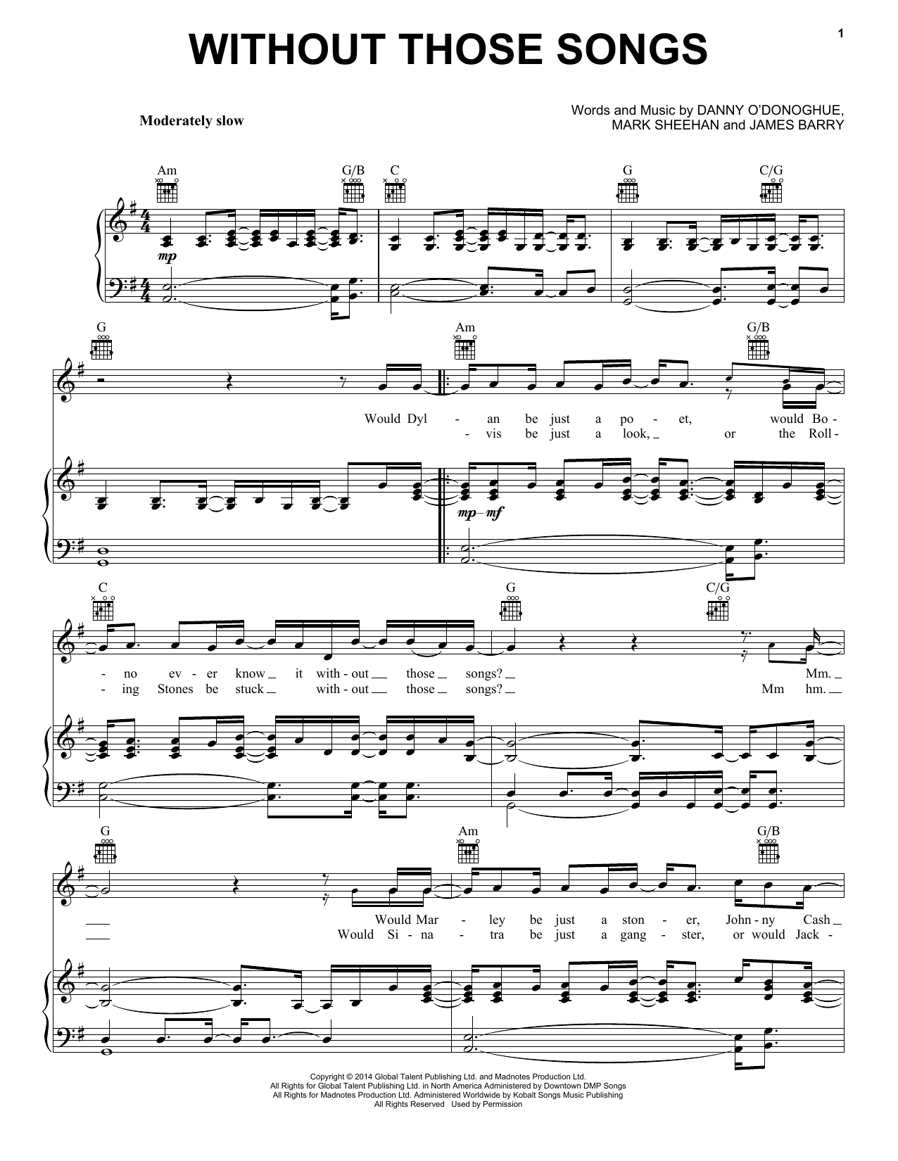 Download The Script Without Those Songs Sheet Music