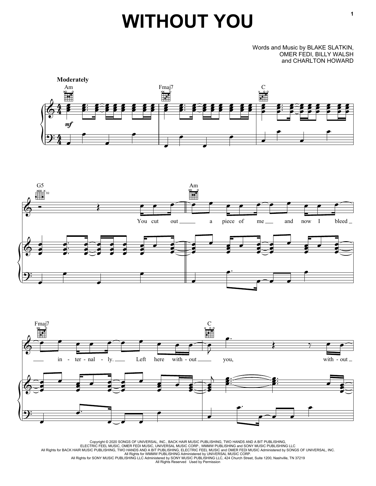 Download The Kid LAROI Without You Sheet Music