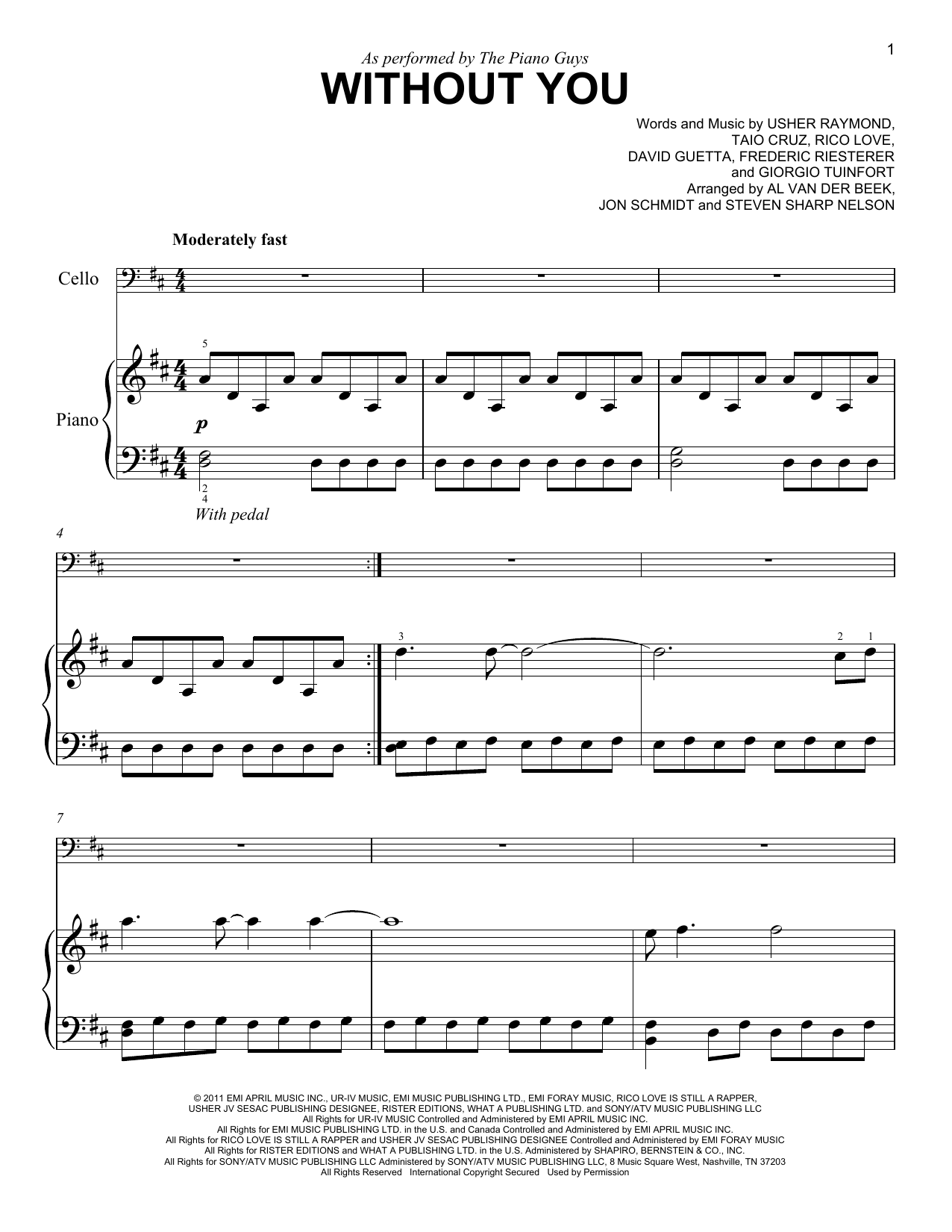 Download The Piano Guys Without You Sheet Music
