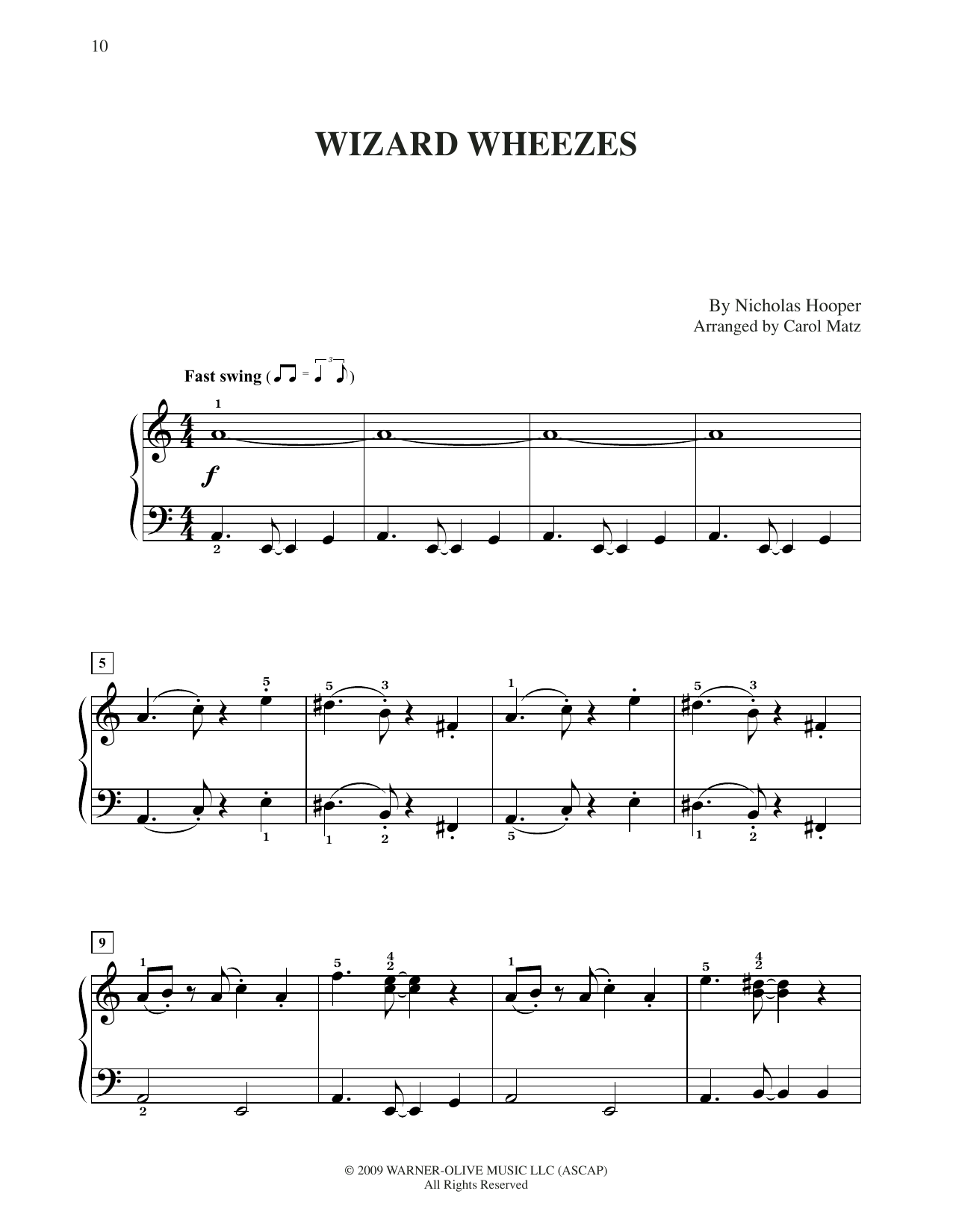 Download Nicholas Hooper Wizard Wheezes (from Harry Potter) (arr Sheet Music