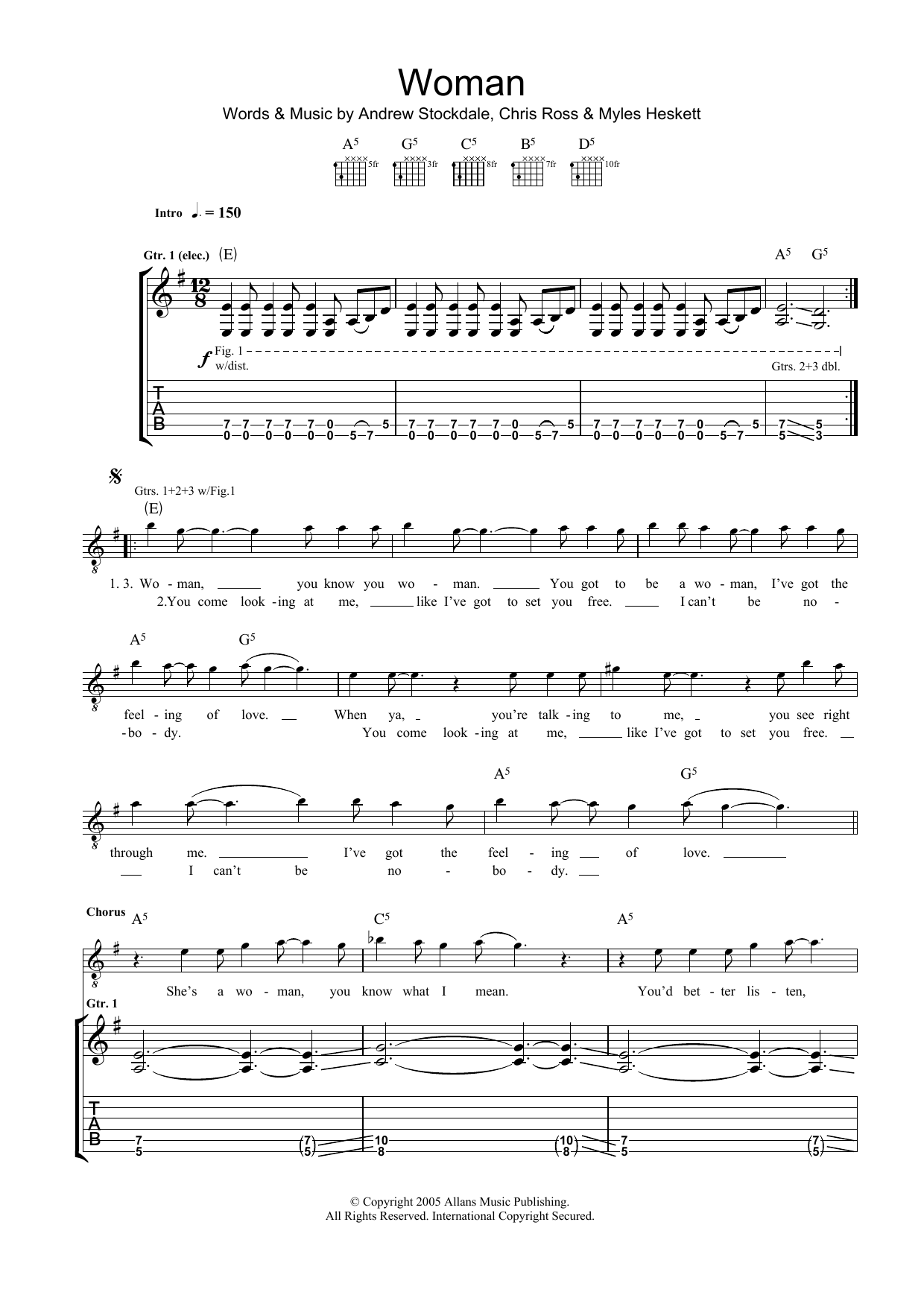 Download Wolfmother Woman Sheet Music