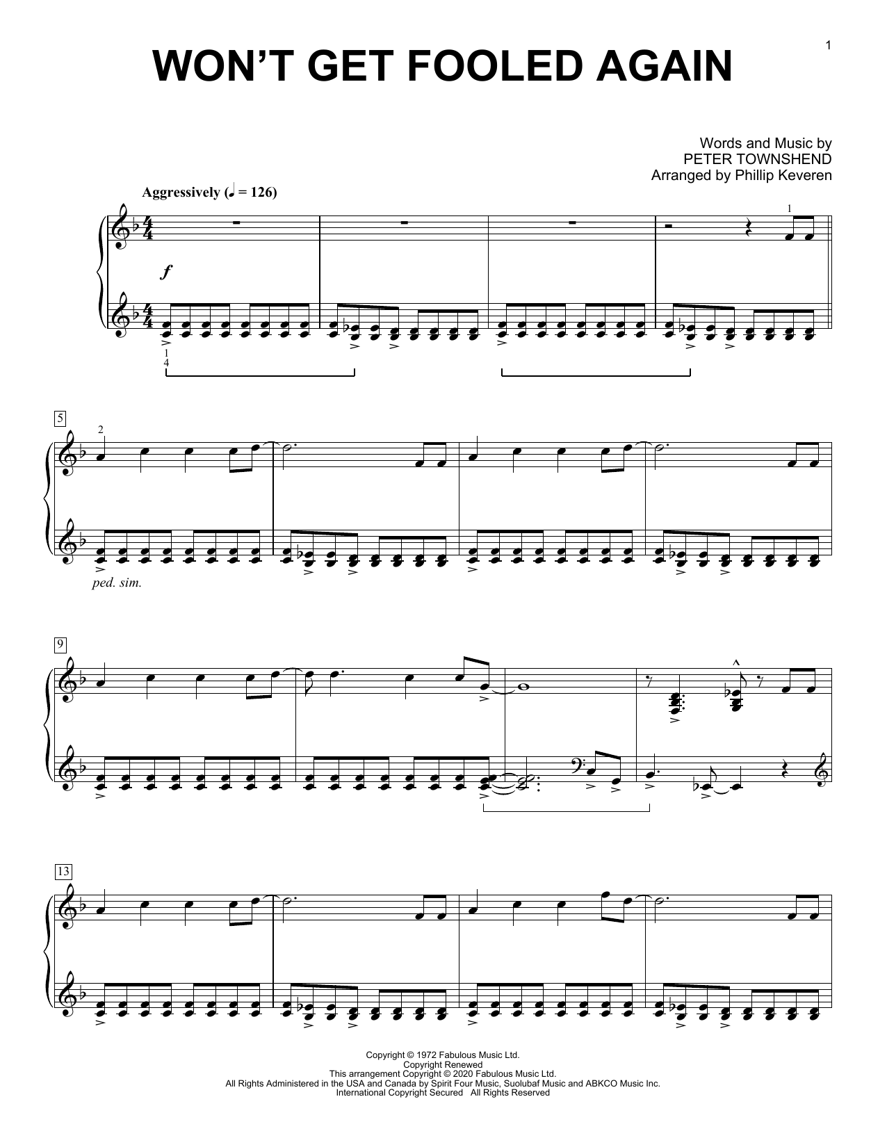 Download The Who Won't Get Fooled Again [Classical versi Sheet Music