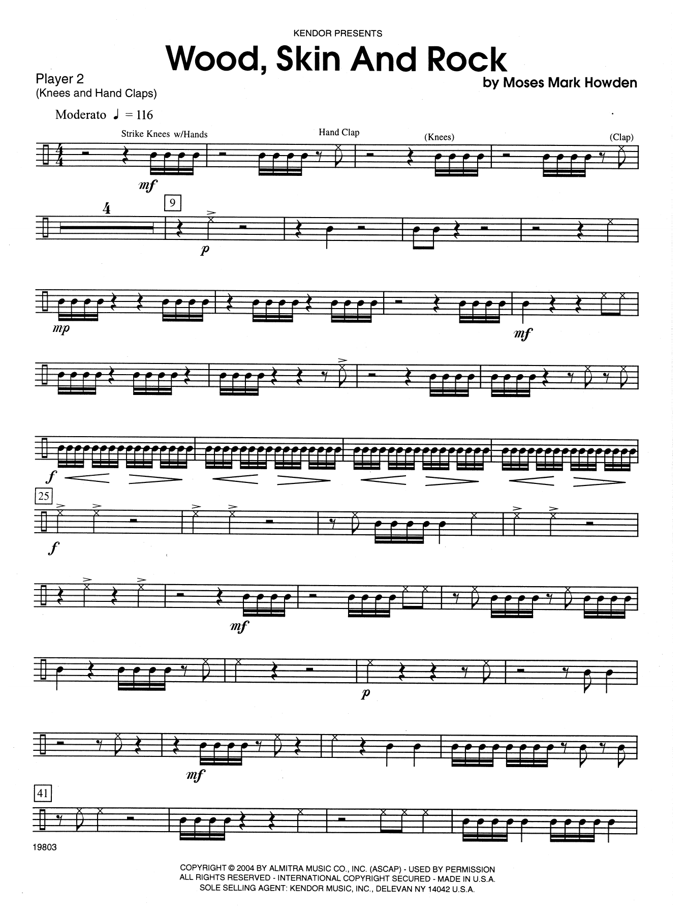 Download Howden Wood, Skin And Rock - Percussion 2 Sheet Music