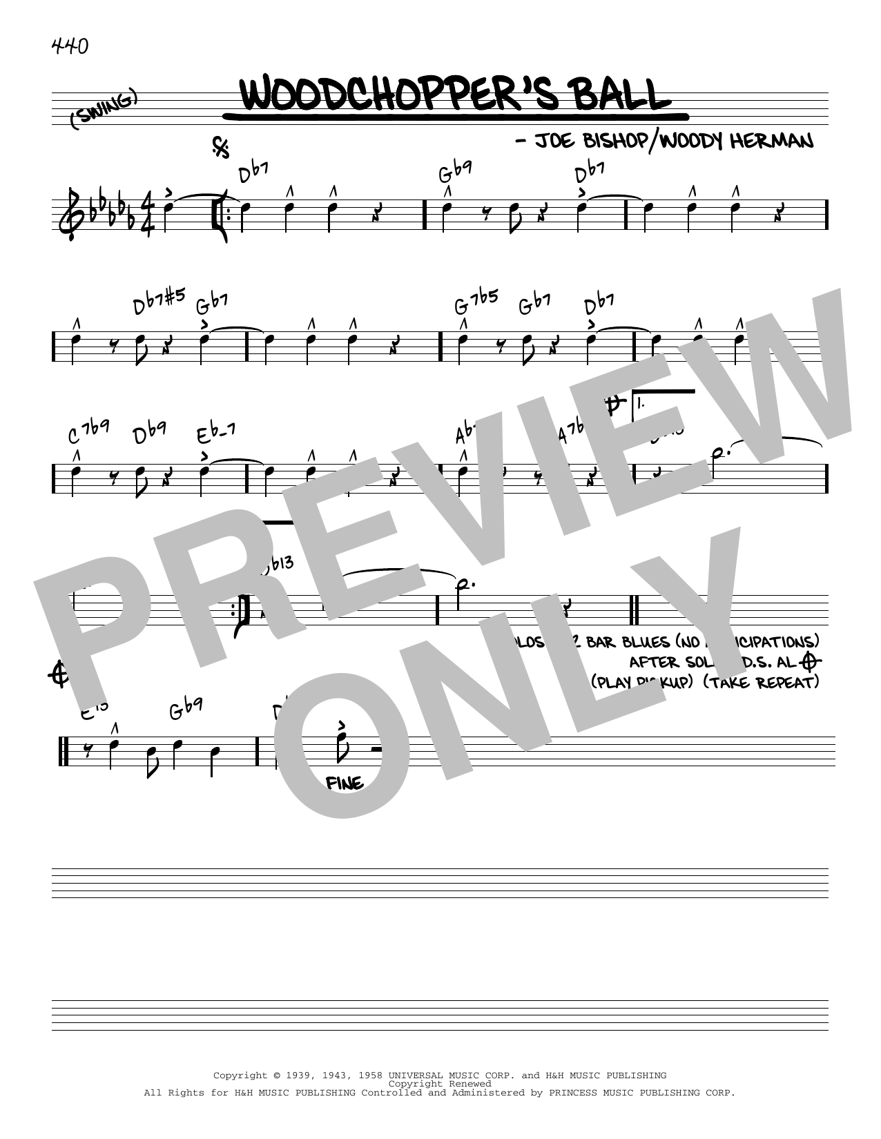 Download Woody Herman Woodchopper's Ball [Reharmonized versio Sheet Music