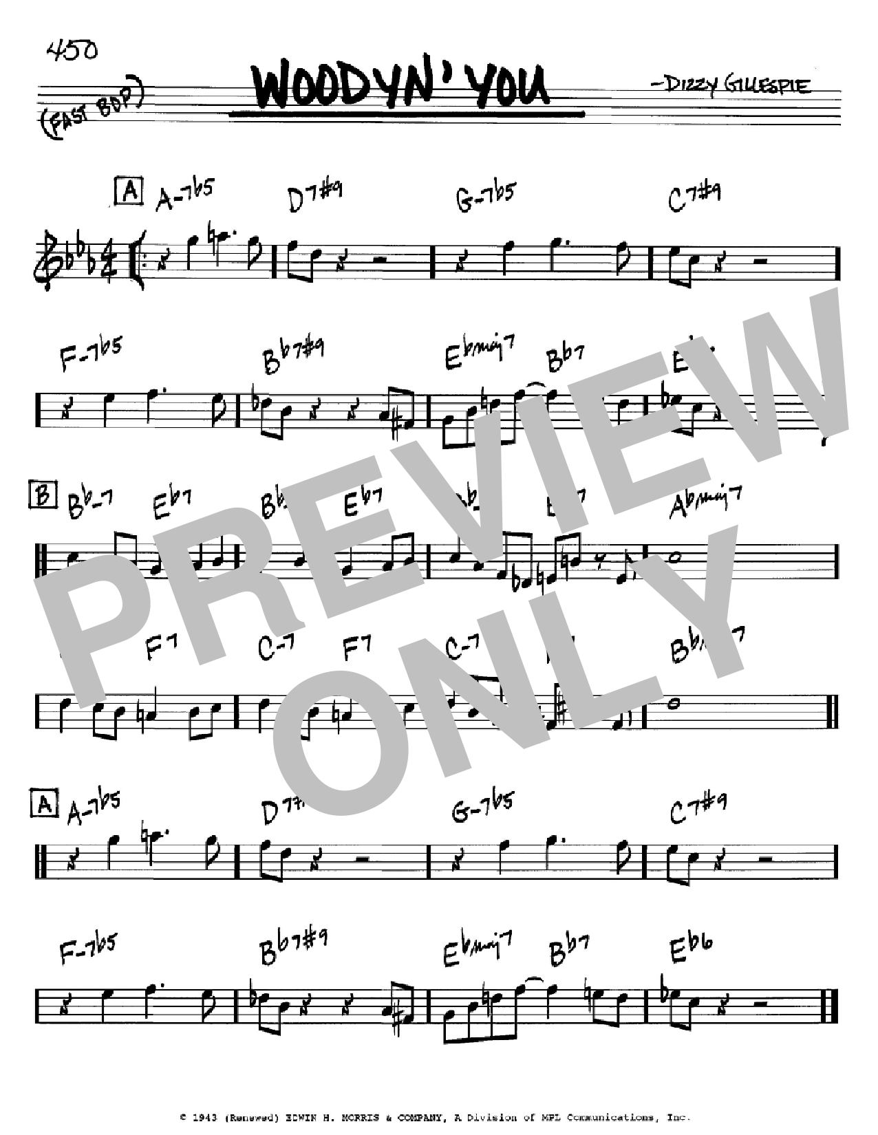 Download Dizzy Gillespie Woodyn' You Sheet Music