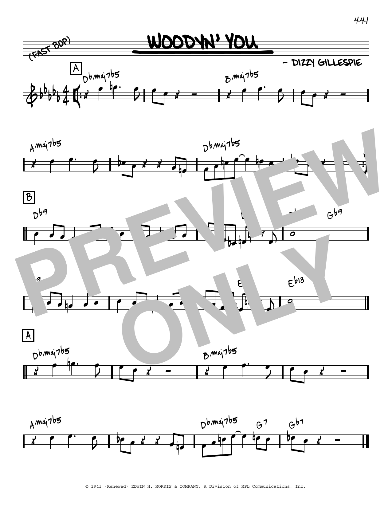 Download Dizzy Gillespie Woodyn' You [Reharmonized version] (arr Sheet Music