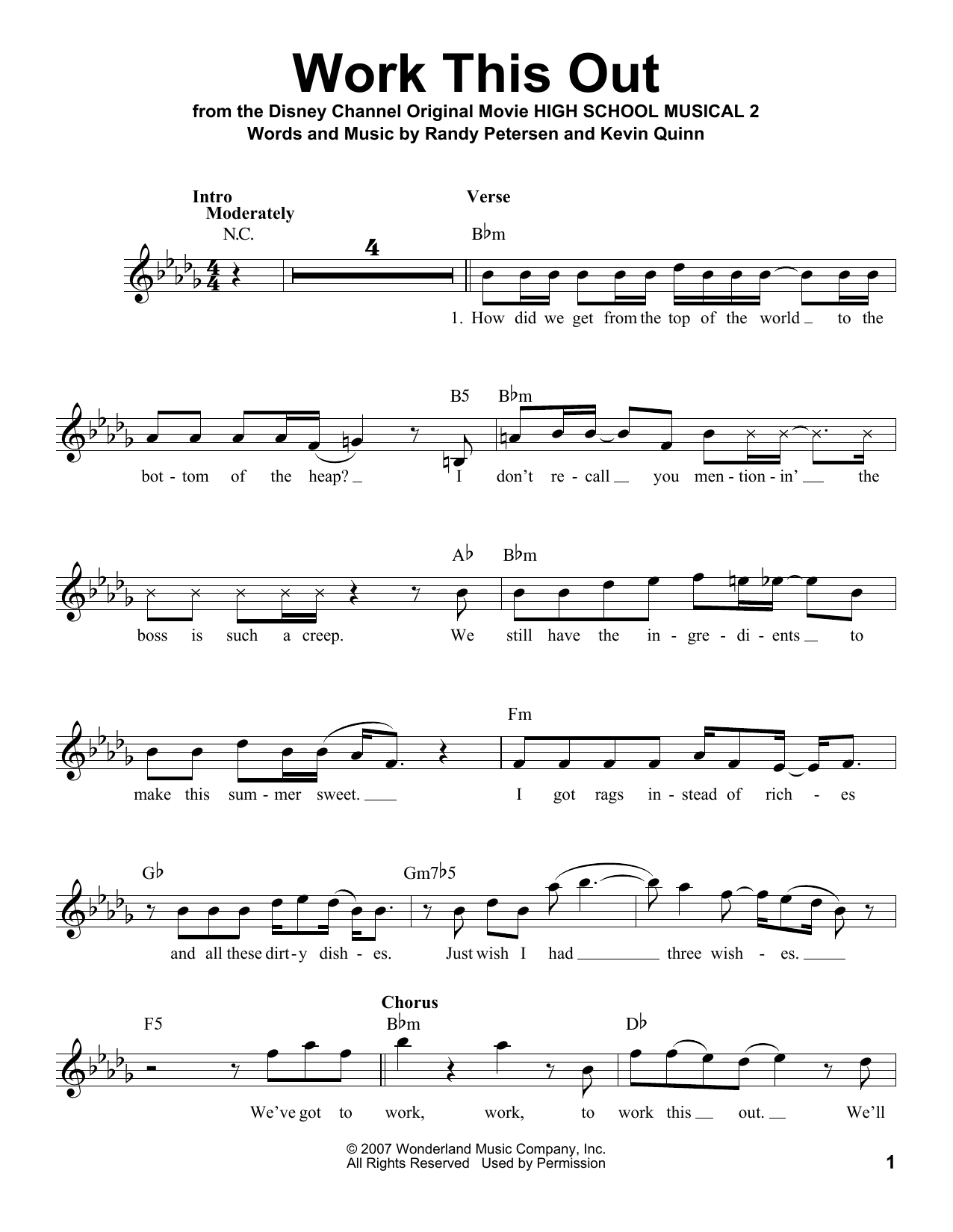 Download Kevin Quinn Work This Out Sheet Music
