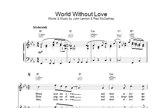 Download The Beatles World Without Love Sheet Music