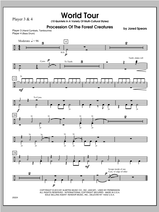 Download Spears World Tour - Percussion 3 Sheet Music