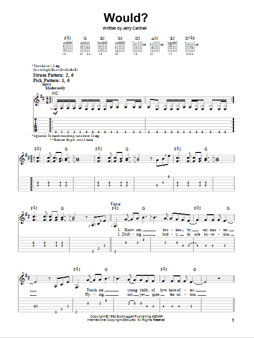 Download Alice In Chains Would? Sheet Music