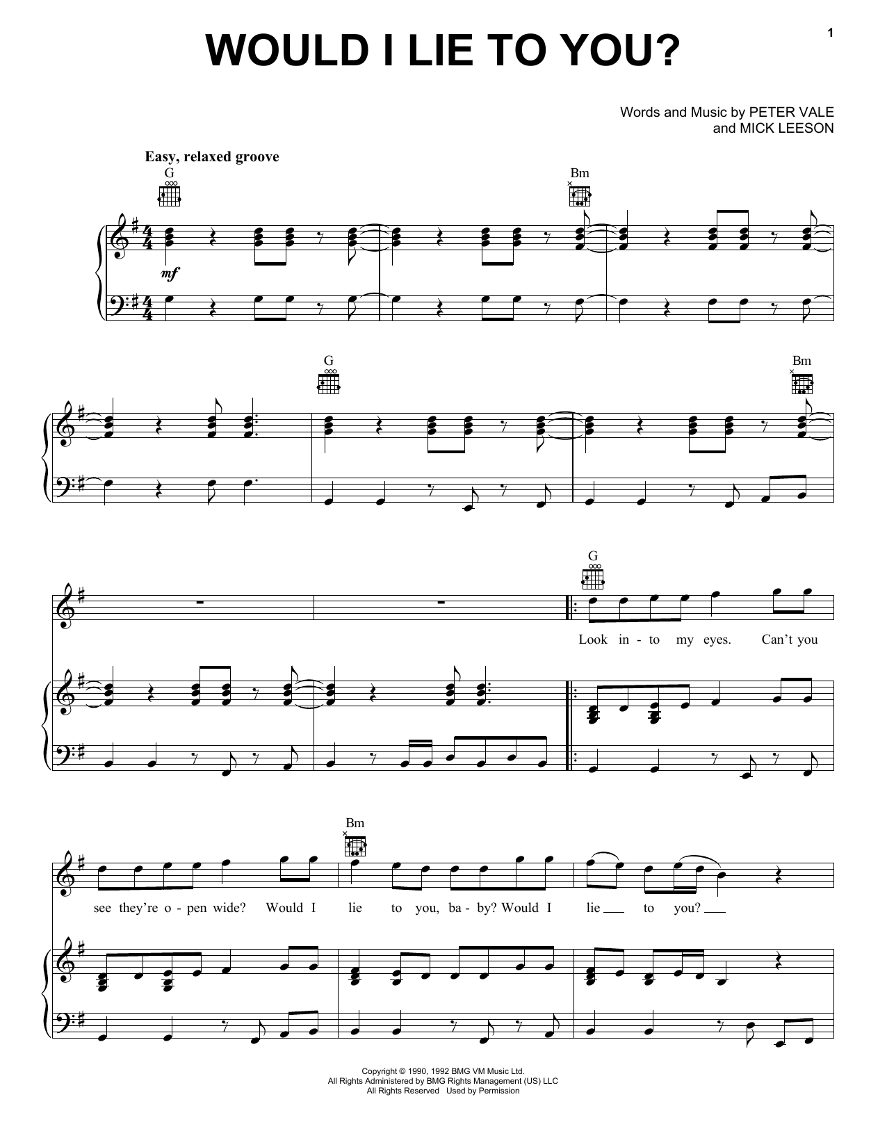 Download Charles & Eddie Would I Lie To You? Sheet Music