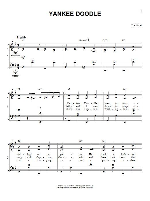 Download Gary Meisner Yankee Doodle Sheet Music