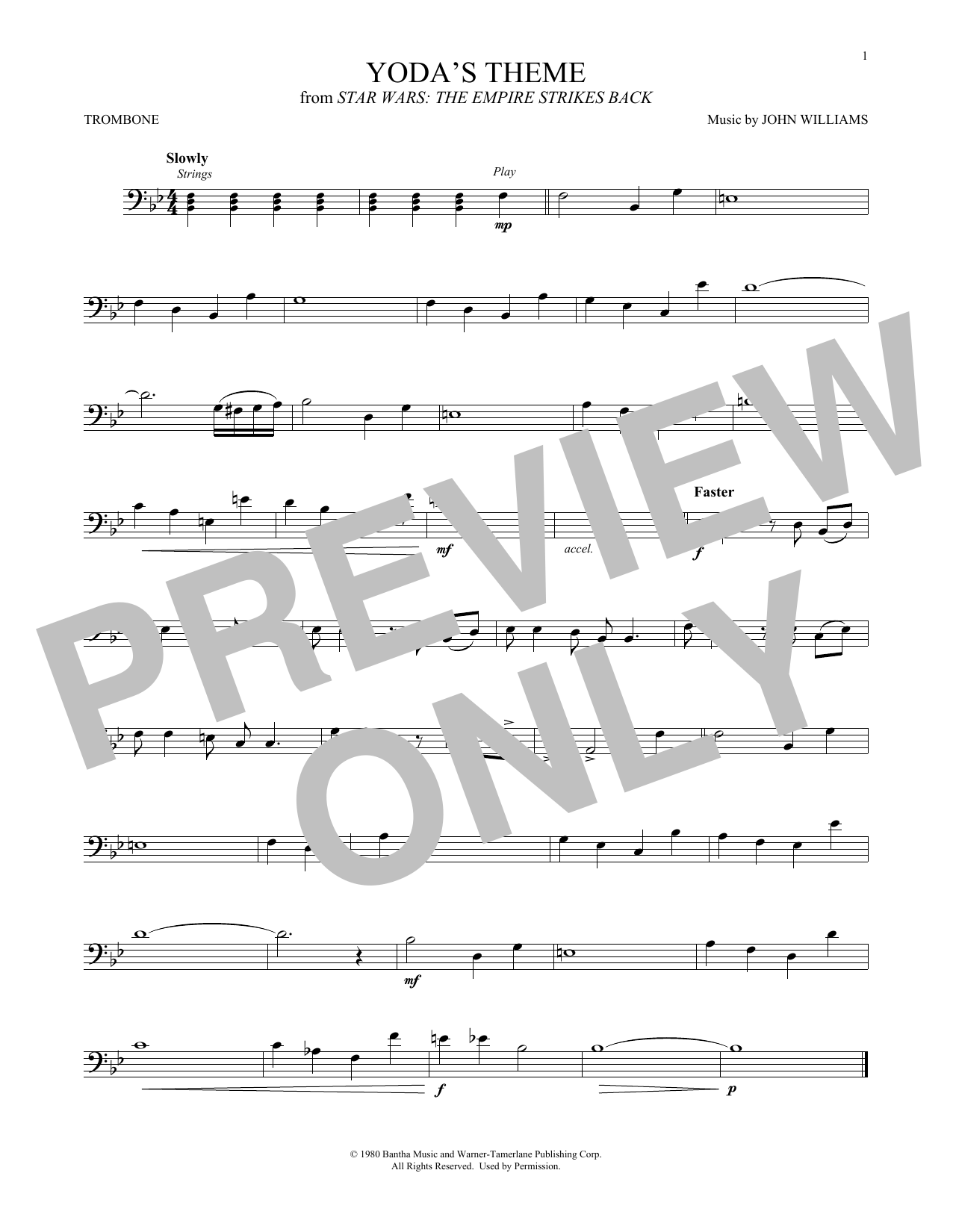 Download John Williams Yoda's Theme (from Star Wars: The Empir Sheet Music