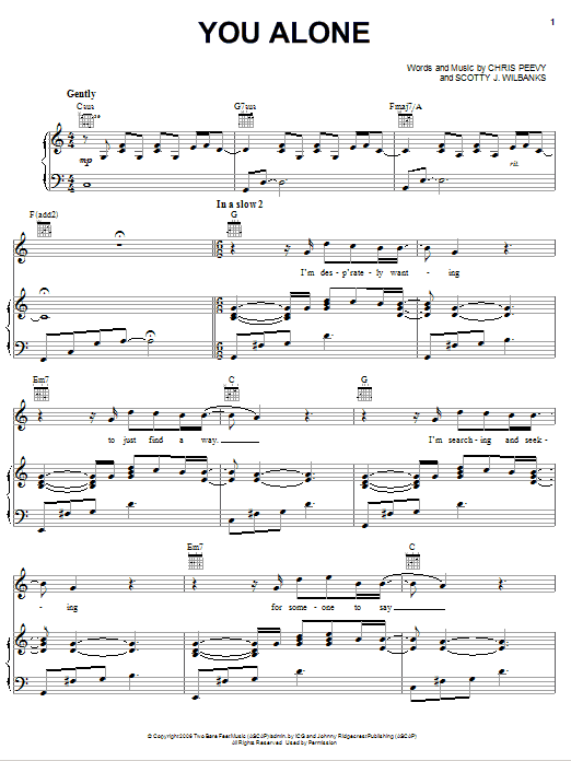 Download Echoing Angels You Alone Sheet Music