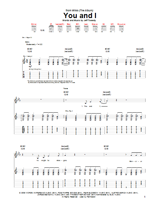 Download Wilco You And I Sheet Music