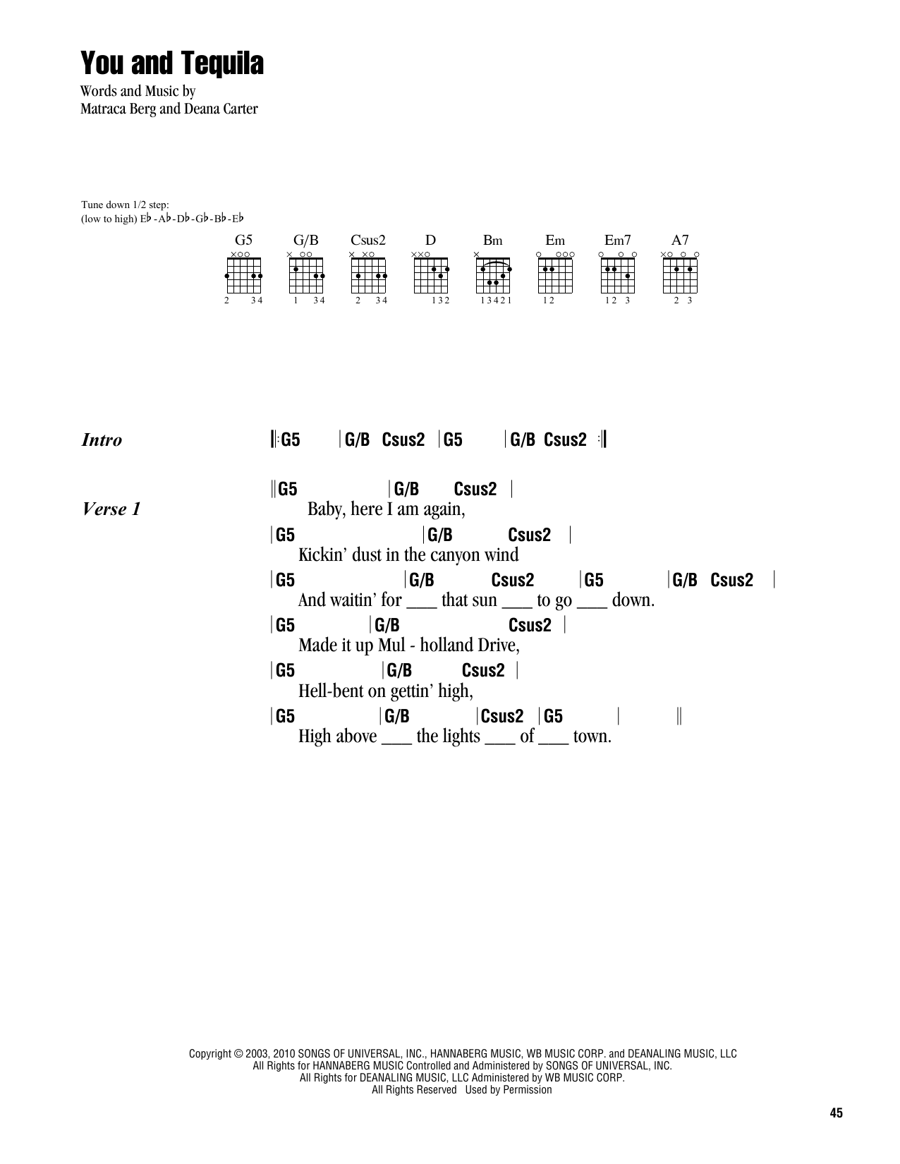 Download Kenny Chesney featuring Grace Potter You And Tequila Sheet Music