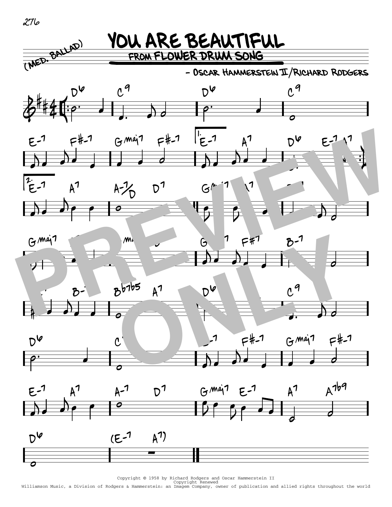 Download Rodgers & Hammerstein You Are Beautiful Sheet Music