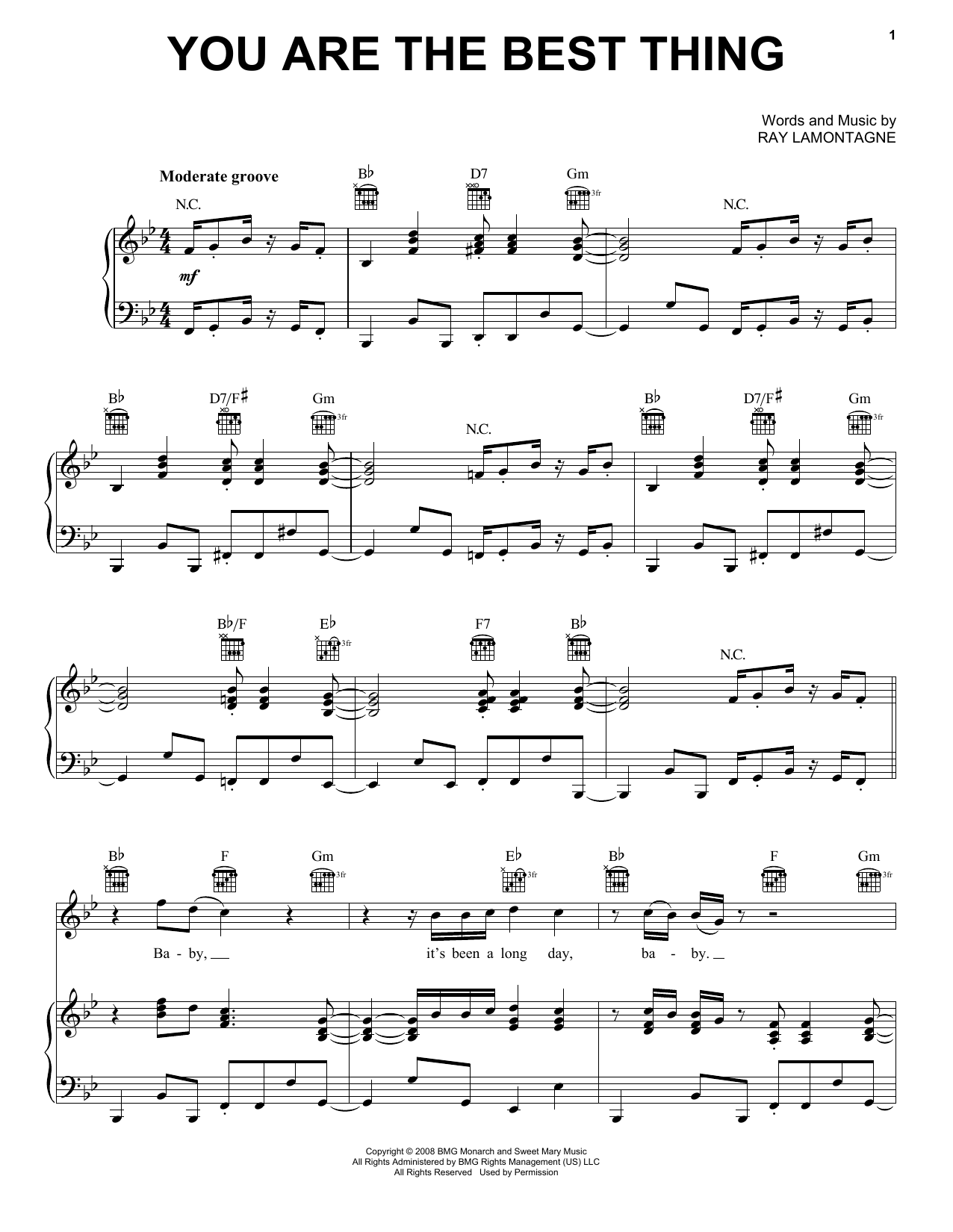 Download Ray LaMontagne You Are The Best Thing Sheet Music