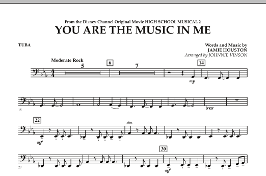 Download Johnnie Vinson You Are The Music In Me (from High Scho Sheet Music