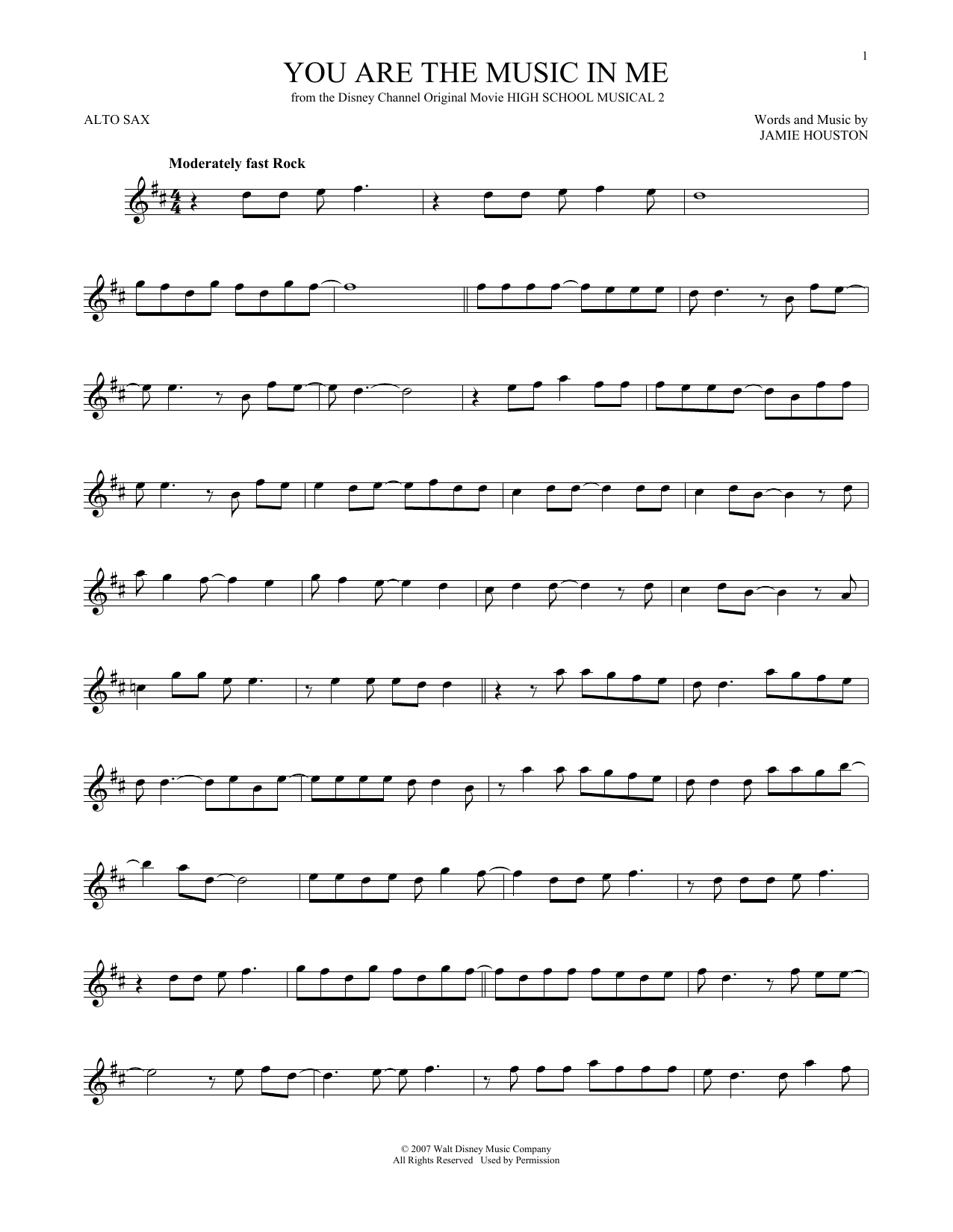 Download Zac Efron and Vanessa Anne Hudgens You Are The Music In Me Sheet Music