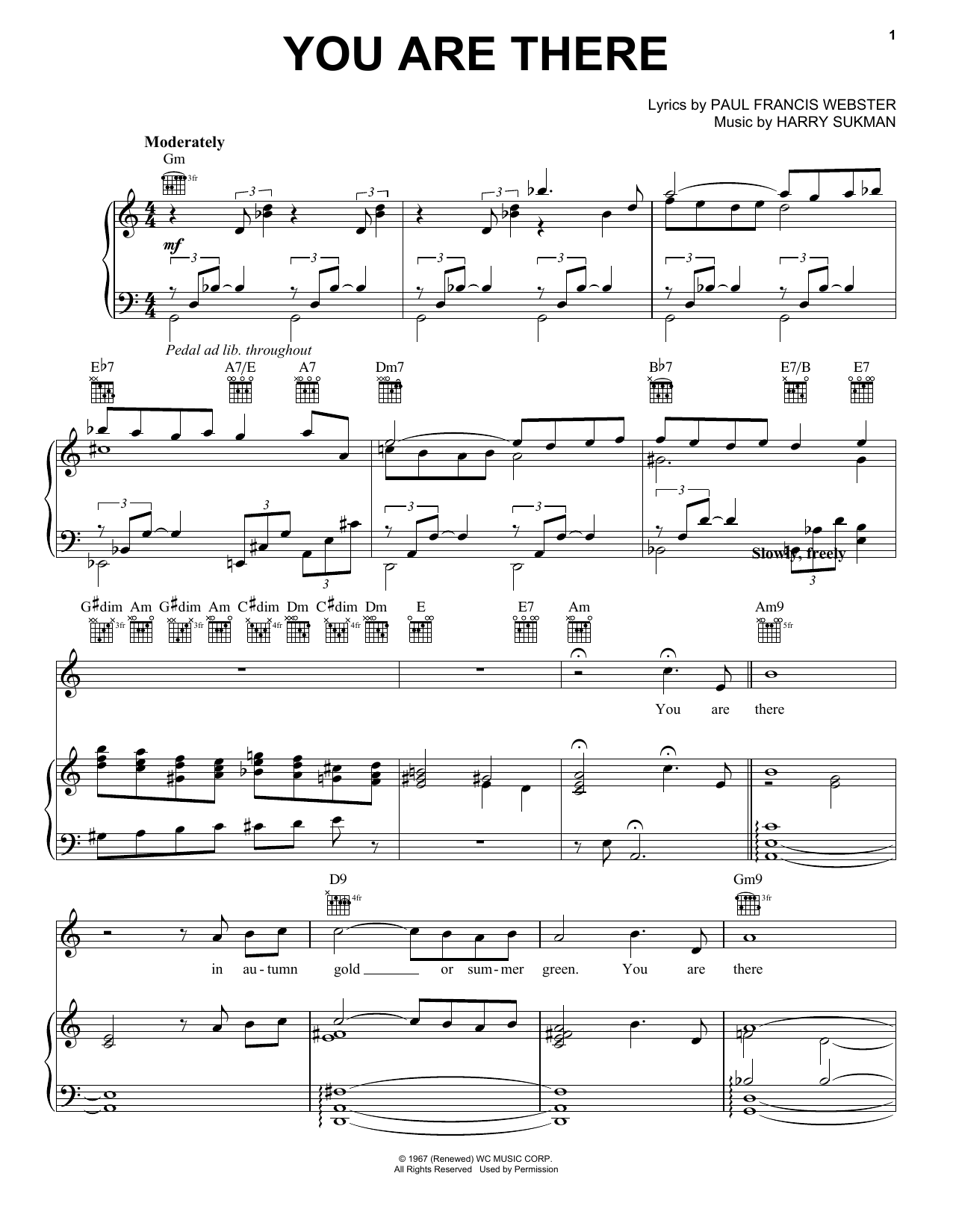 Download Frank Sinatra You Are There Sheet Music