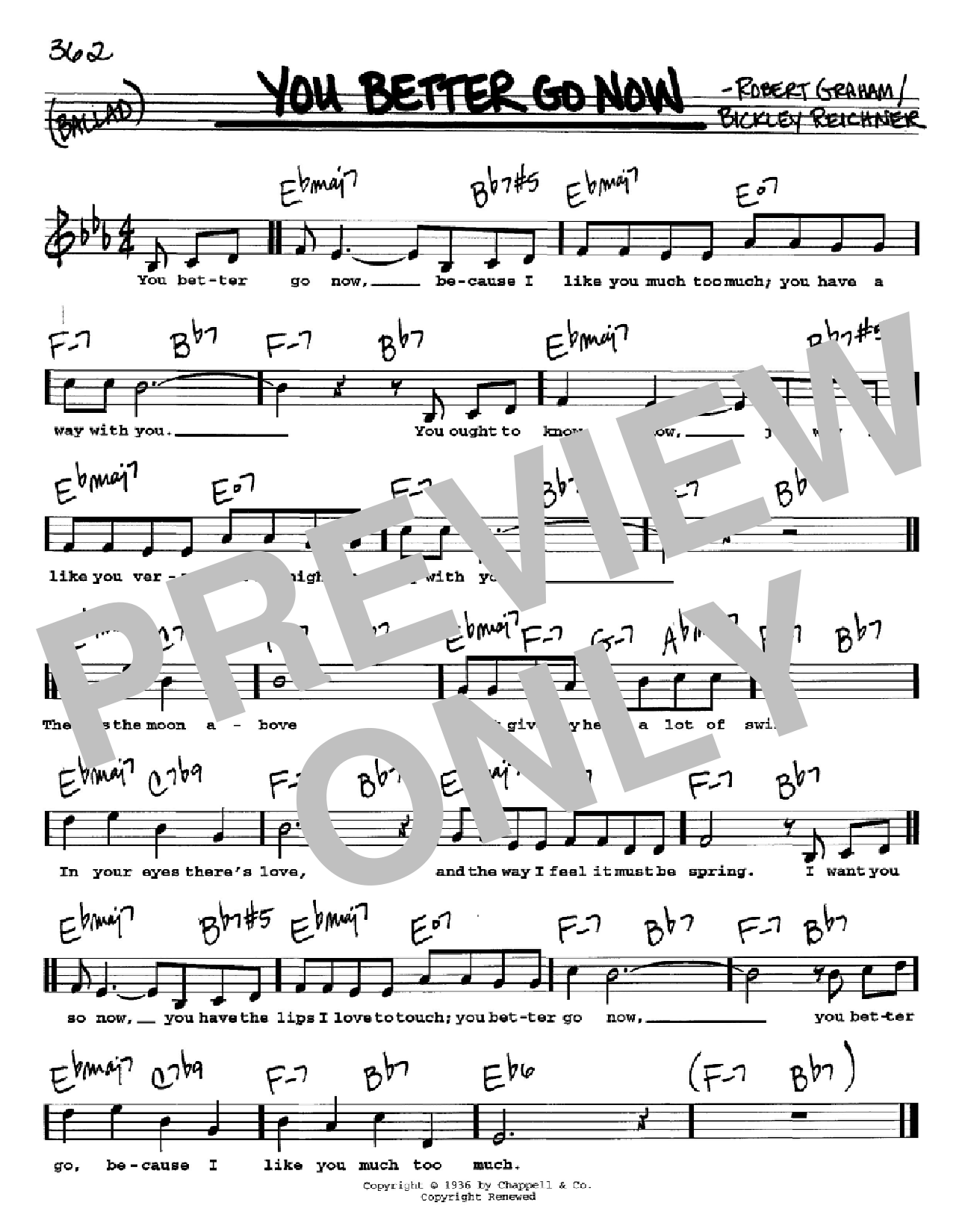 Download Bickley Reichner You Better Go Now Sheet Music