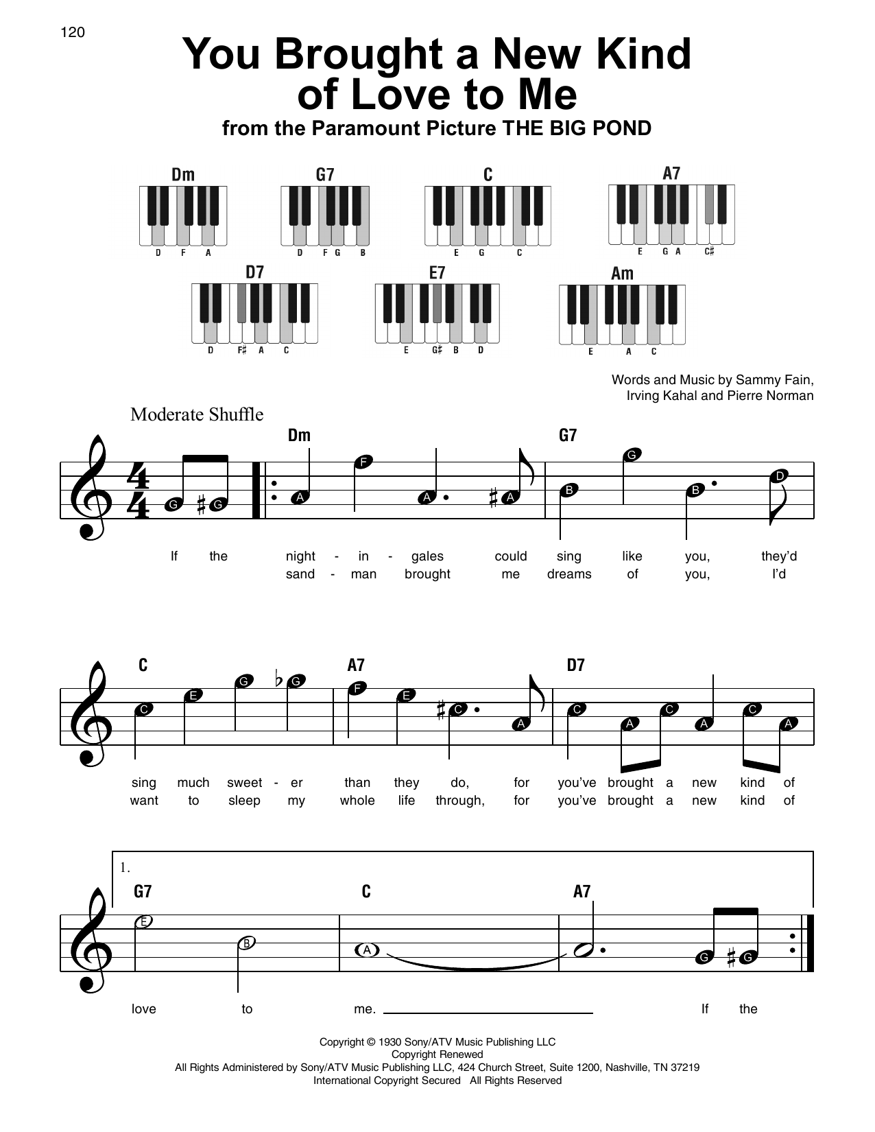 Download Scott Hamilton You Brought A New Kind Of Love To Me Sheet Music