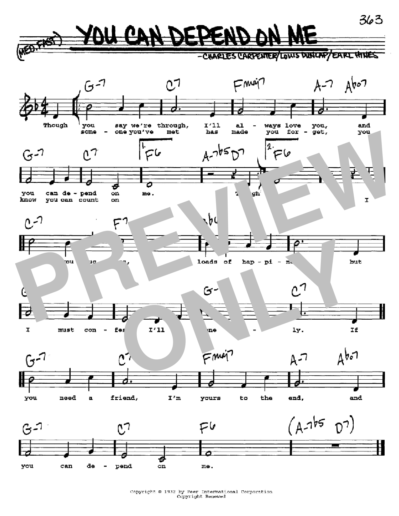 Download Earl Hines You Can Depend On Me Sheet Music