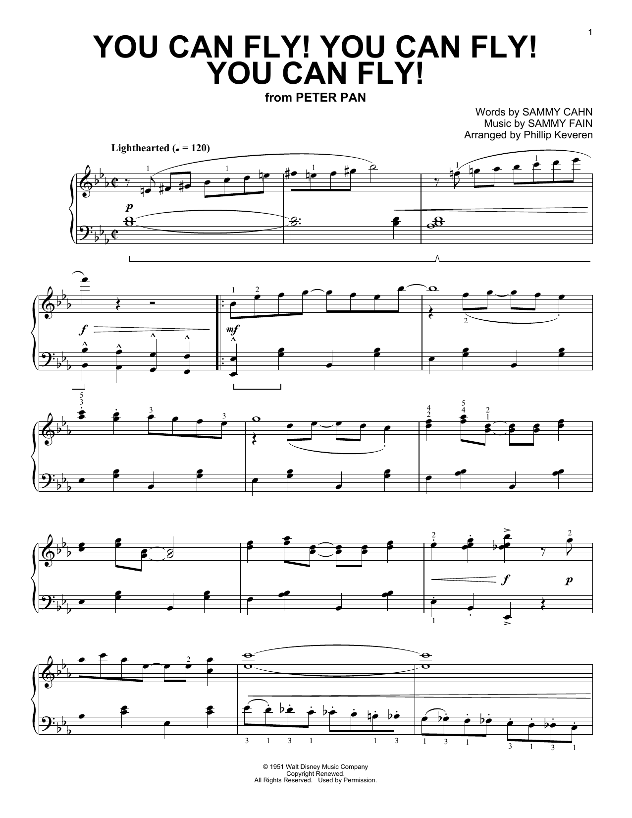 Download Sammy Fain You Can Fly! You Can Fly! You Can Fly! Sheet Music