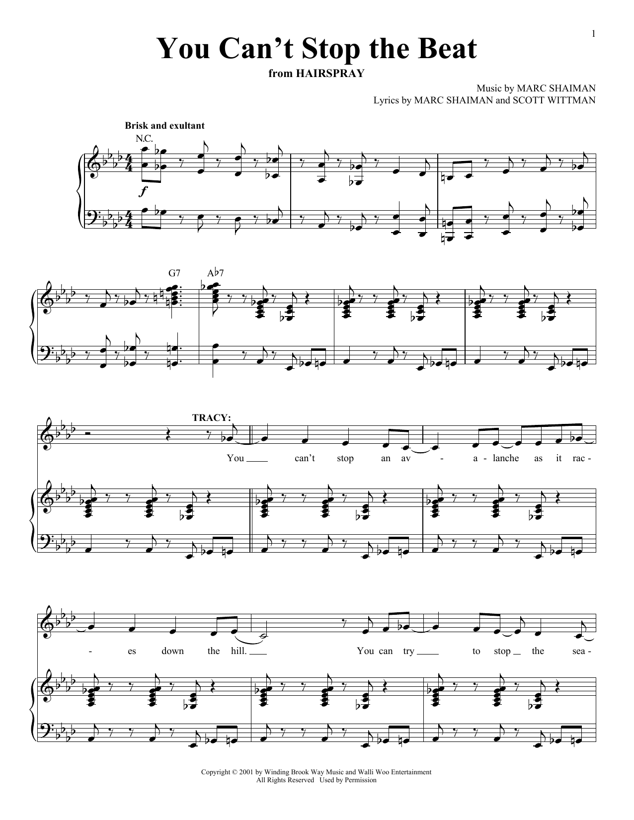 Download Marc Shaiman You Can't Stop The Beat Sheet Music