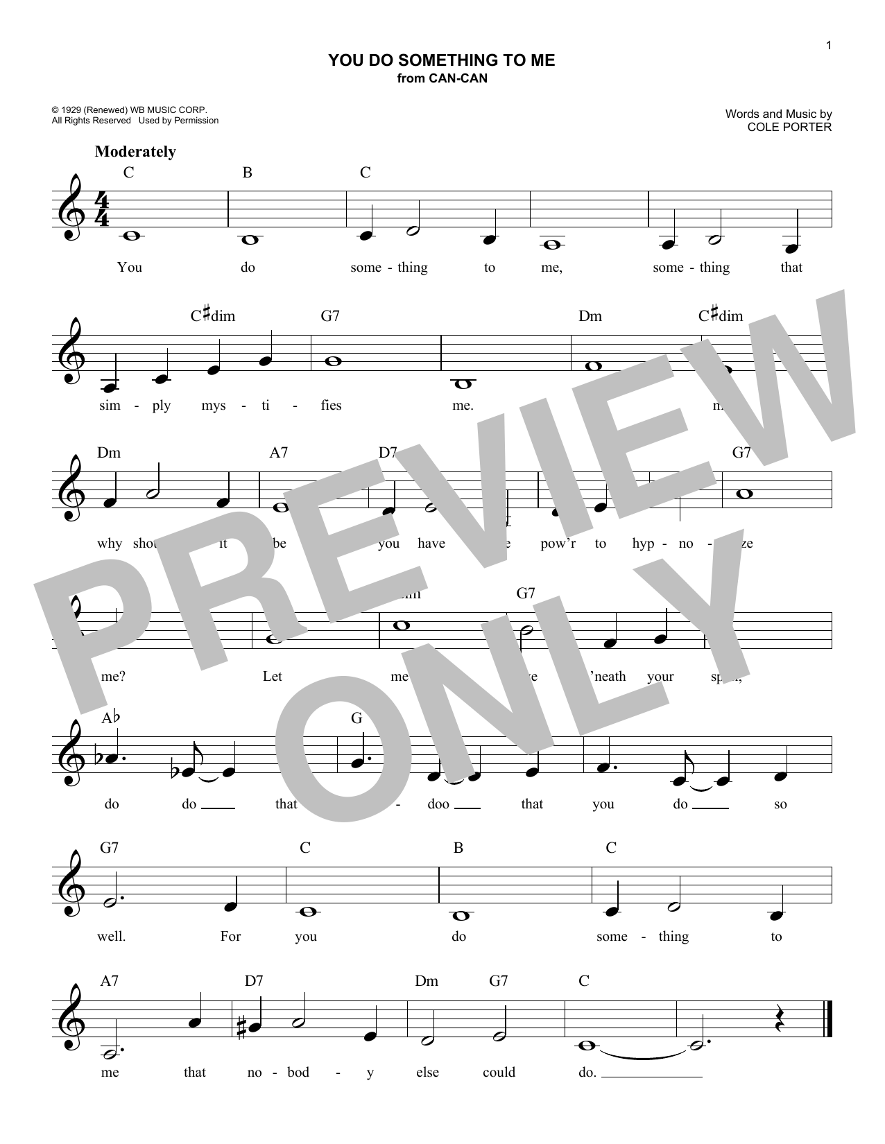 Download Cole Porter You Do Something To Me Sheet Music