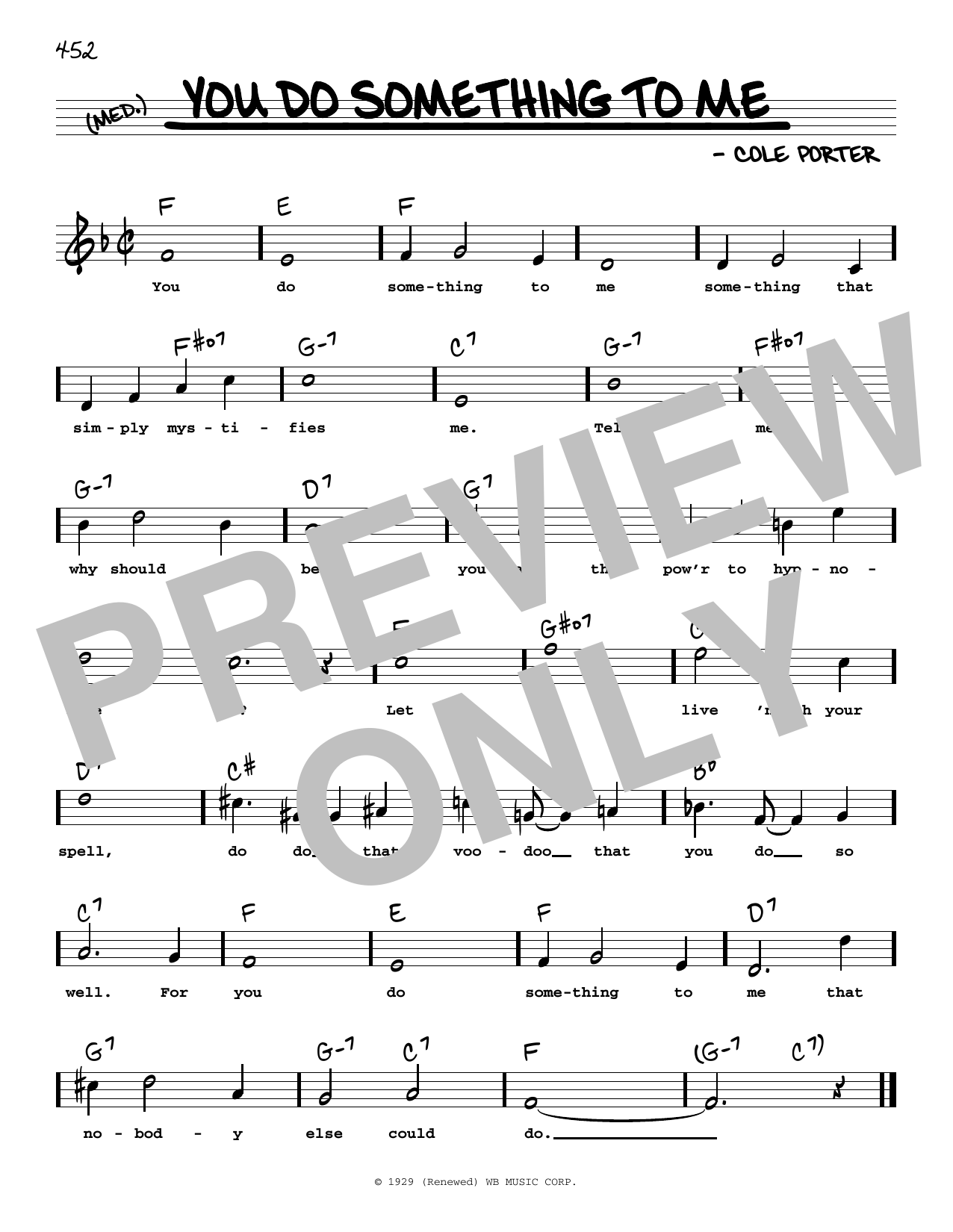 Download Cole Porter You Do Something To Me (High Voice) (fr Sheet Music