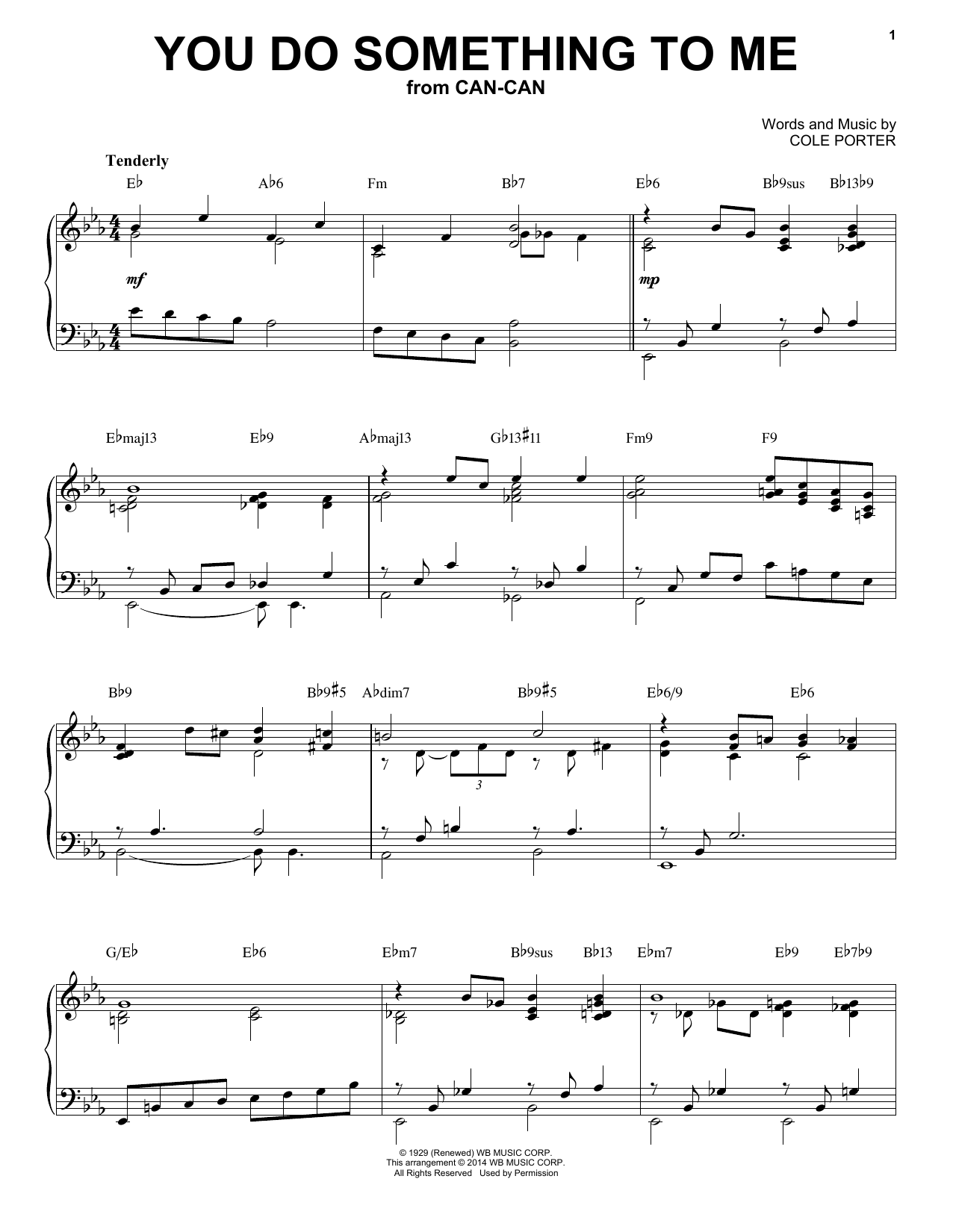 Download Cole Porter You Do Something To Me [Jazz version] ( Sheet Music