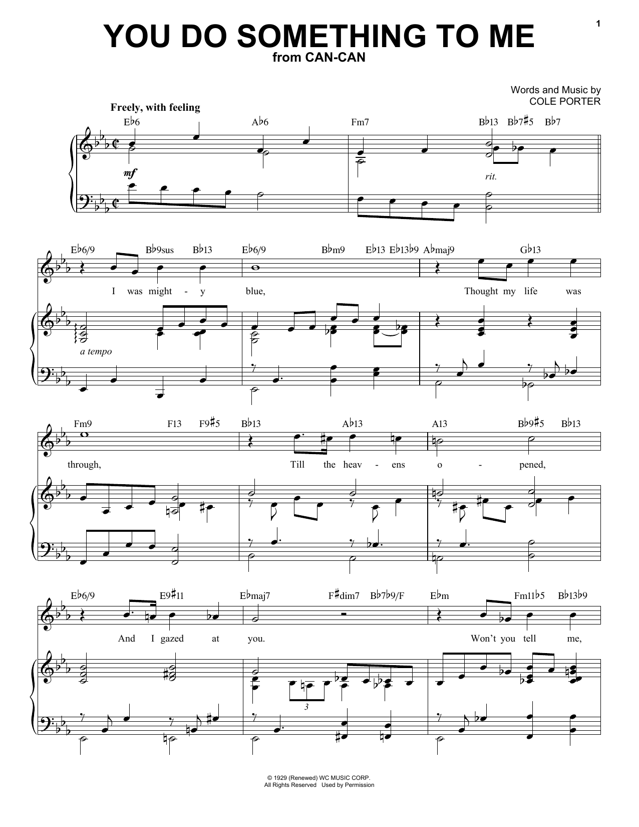 Download Cole Porter You Do Something To Me [Jazz version] ( Sheet Music