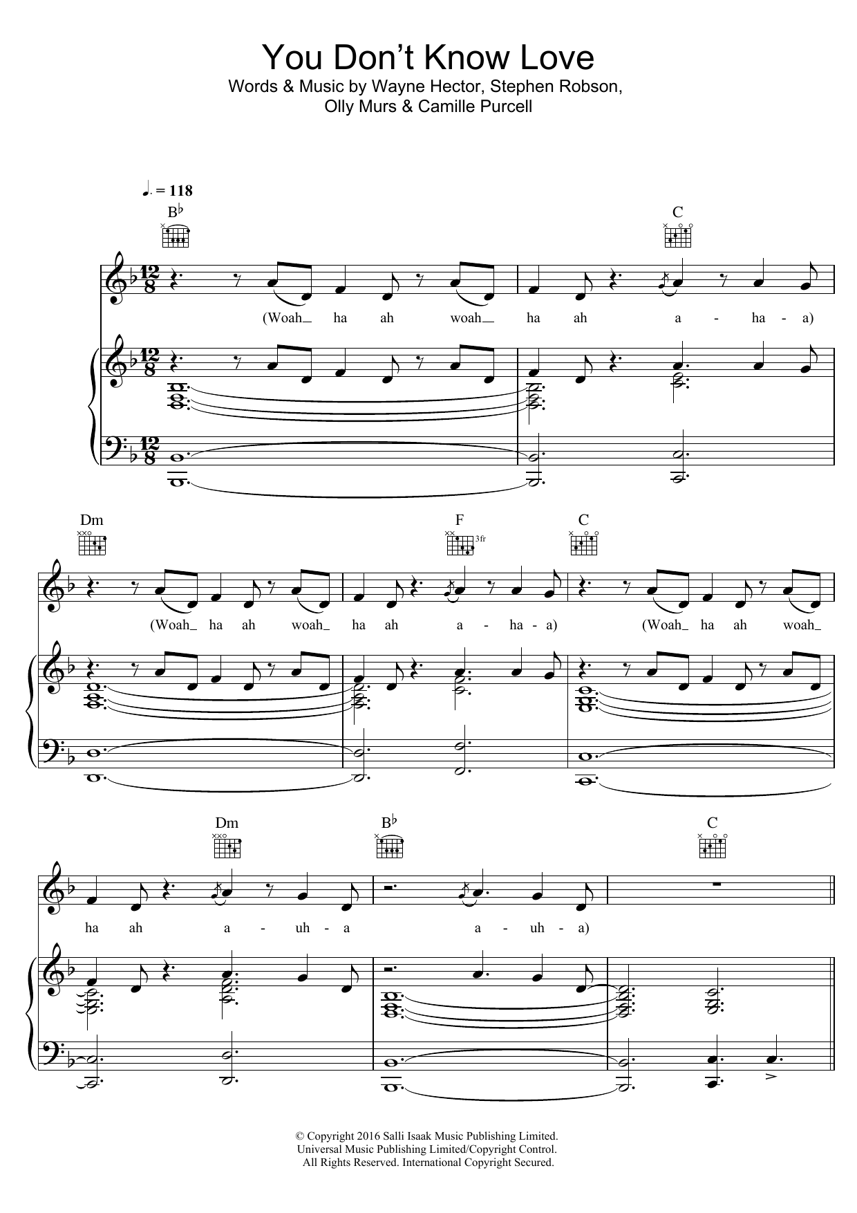 Download Olly Murs You Don't Know Love Sheet Music