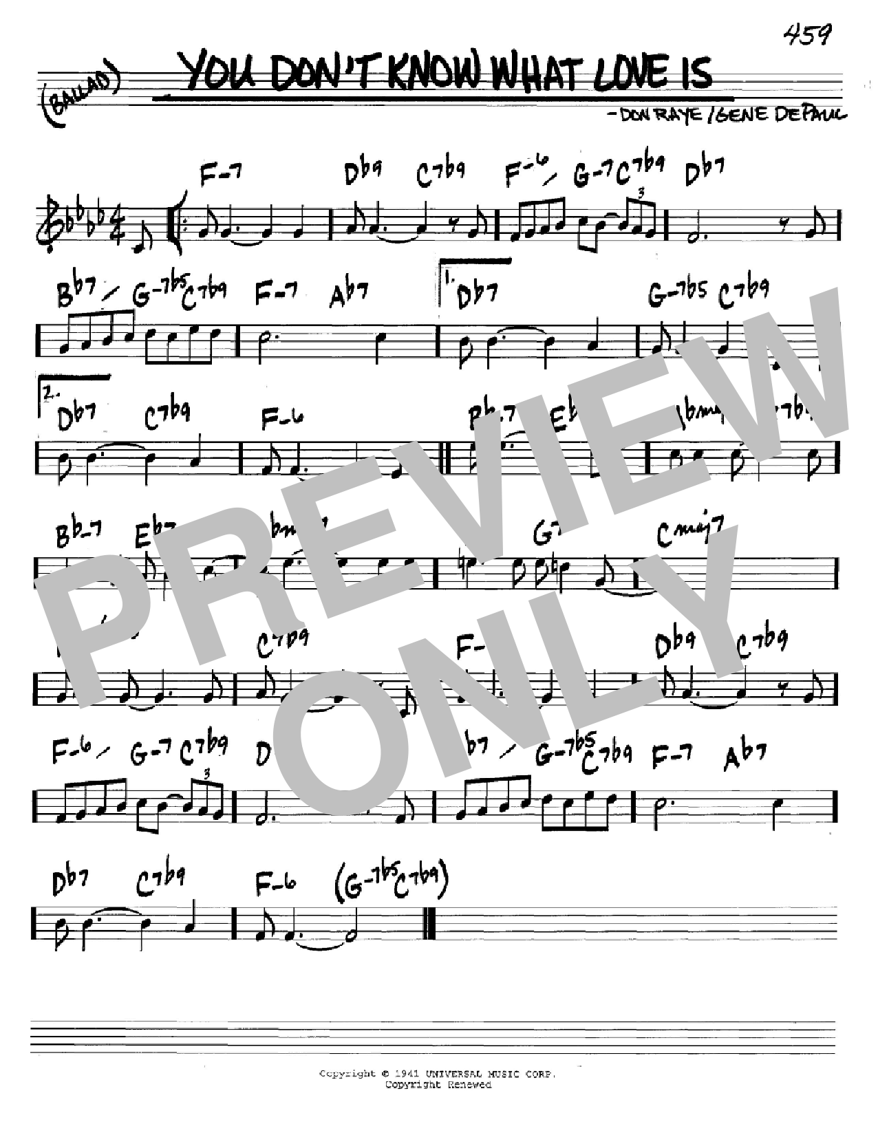 Download Carol Bruce You Don't Know What Love Is Sheet Music