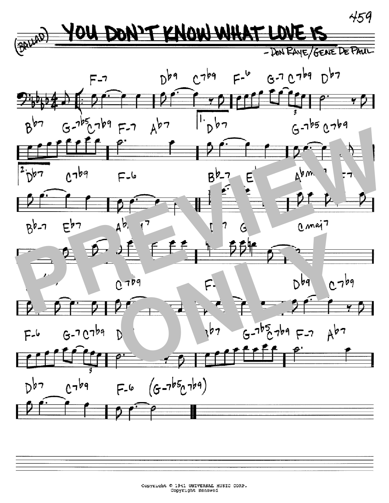 Download Carol Bruce You Don't Know What Love Is Sheet Music
