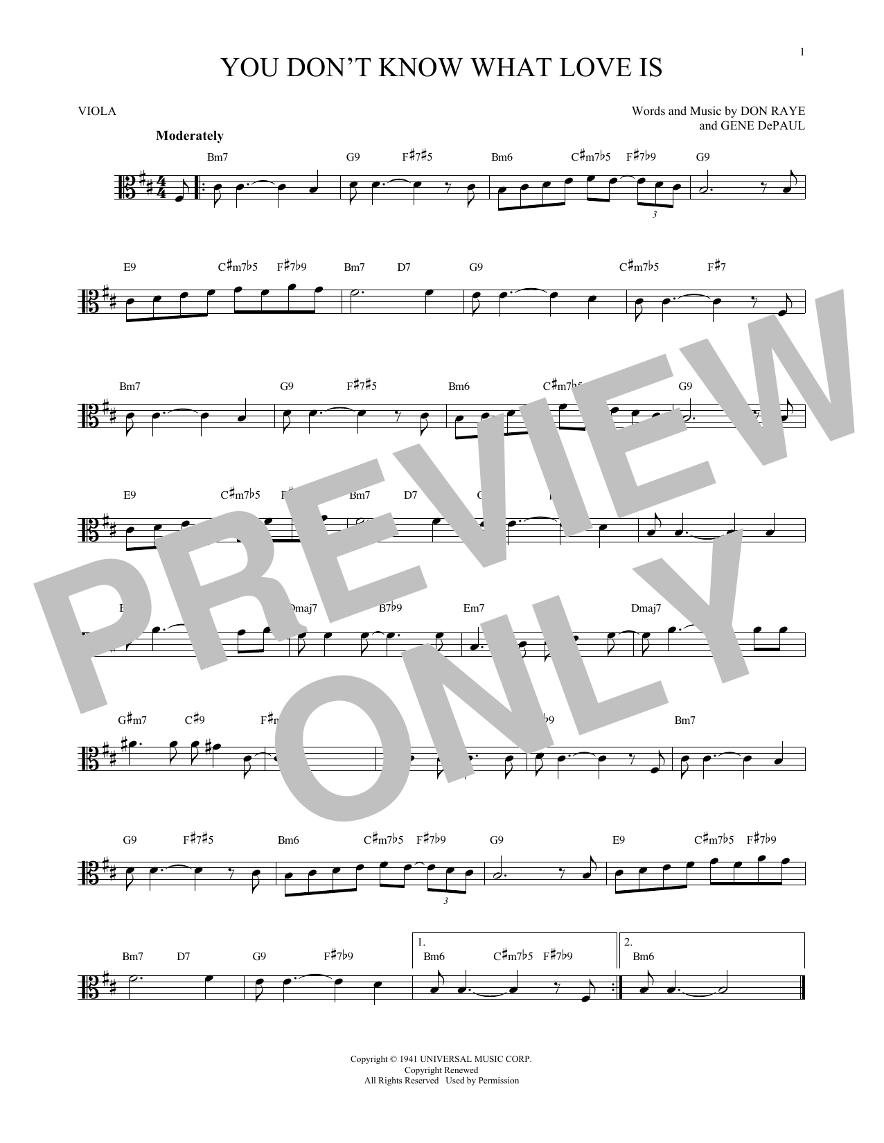Download Don Raye You Don't Know What Love Is Sheet Music