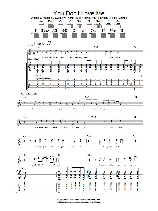 Download The Kooks You Don't Love Me Sheet Music