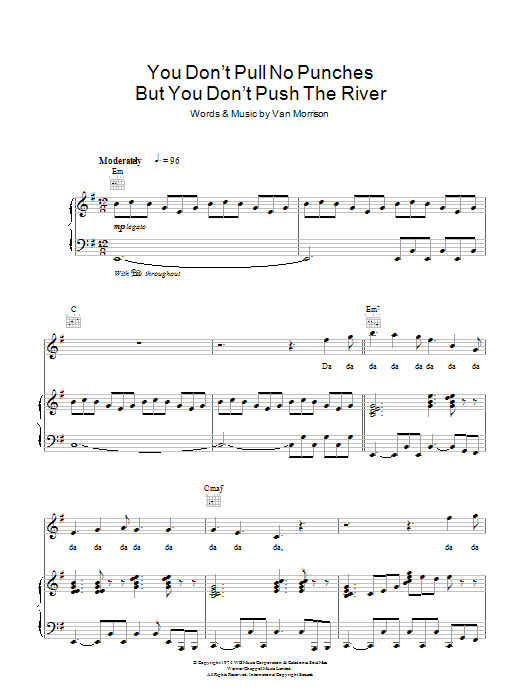 Download Van Morrison You Don't Pull No Punches But You Don't Sheet Music